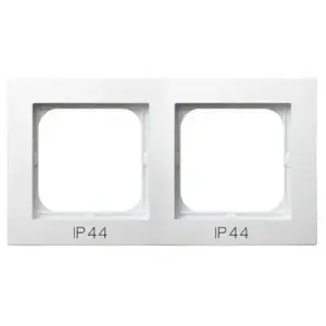 Sienas plāksne/pārsegs slēdzim Ospel RH-2G/00, balta, IP44, 155×84 mm