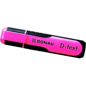 Augšsvītrētājs Donau D-Text 14K122W — rozā tekstmarkeris, viena krāsa