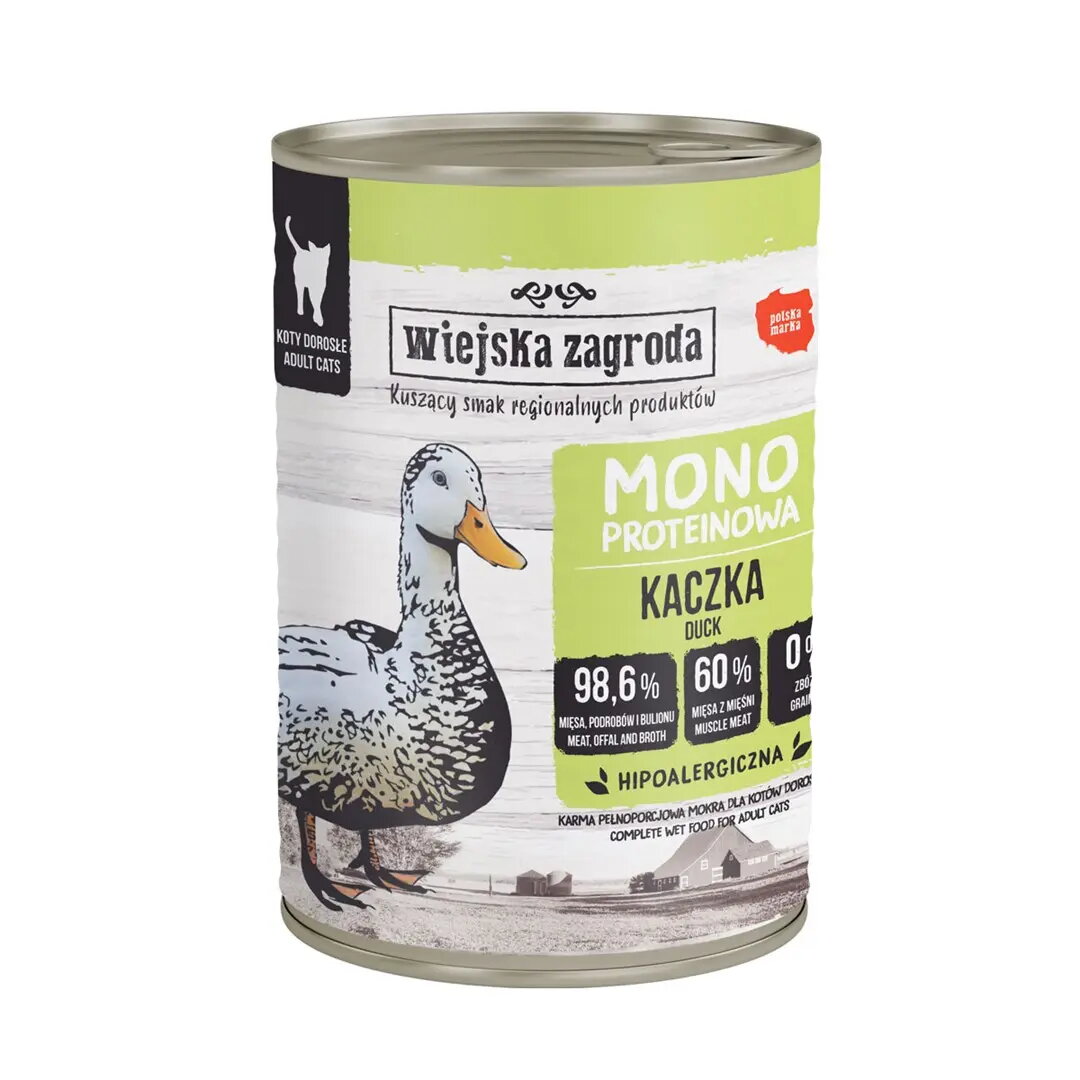 Mitras kaķu barība wiejskazagroda Monoprotein Duck