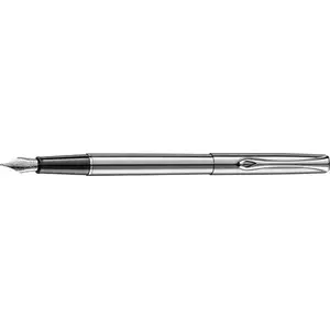 Fountain pen Diplomat Traveller F nib, stainless steel/silver finish