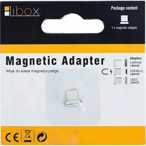 USB adapter LIBOX LB0157 USB-C magnetic, silver