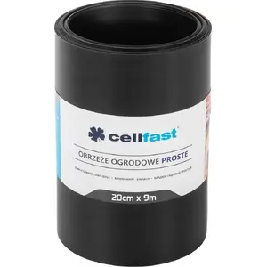 Dārza apmale Cellfast Obrzeże Ogrodowe Proste melna 20 cm x 9 m