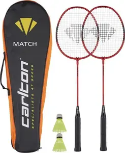 SKO Match 100 Badminton Racket Set for 2 Players with Accessories