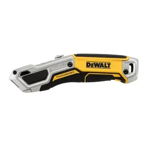 Utility knife DeWalt DWHT10999-0 — stainless steel body, black/yellow handle, razor blade