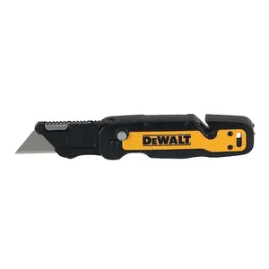 Utility knife DeWalt DWHT10992-0 — stainless steel body, black/yellow, single-blade