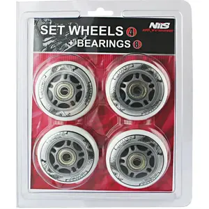 Wheels Nils Extreme PU 76×24 mm 82A white set 16-32-010