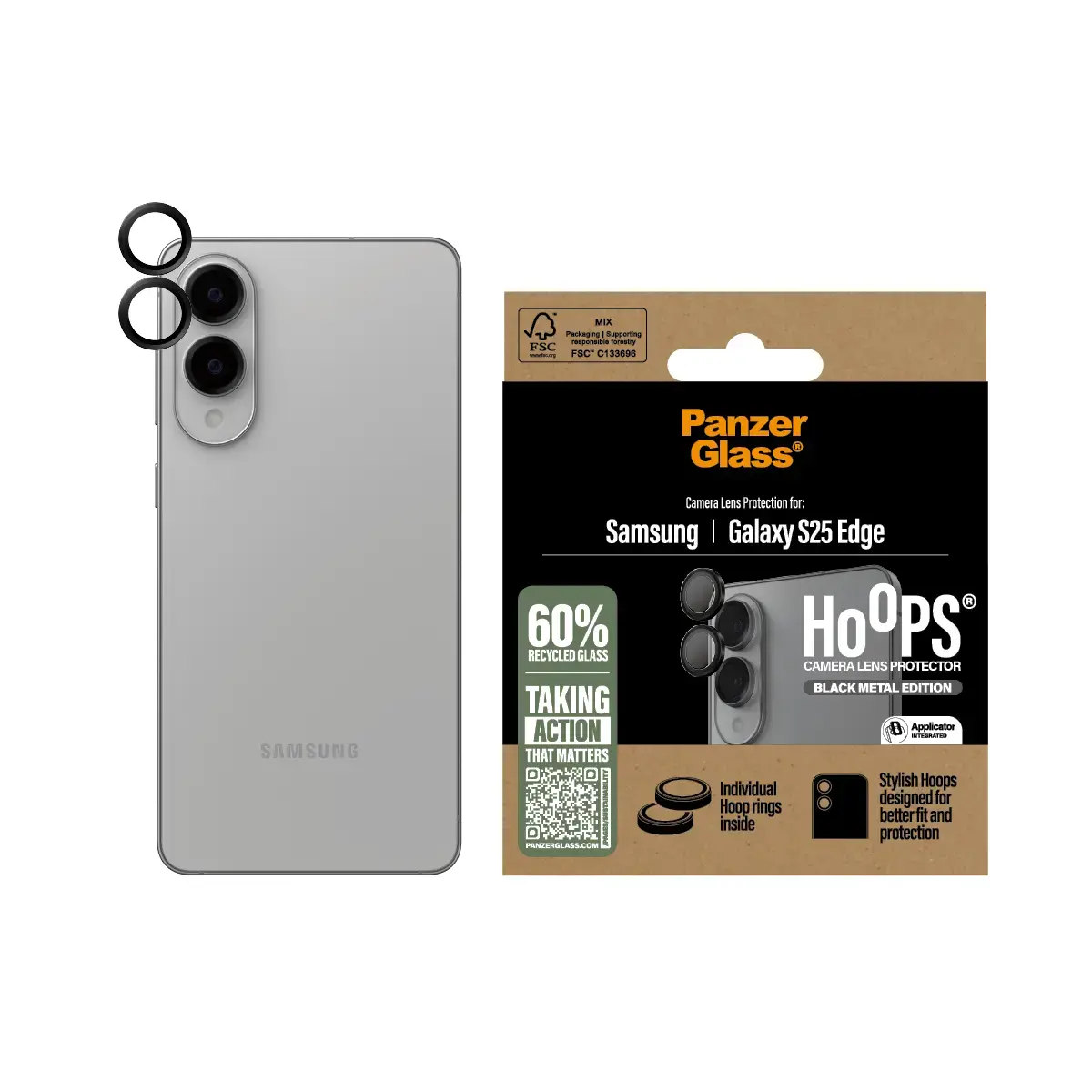 Защитное стекло для камеры PanzerGlass Hoops Samsung Galaxy S25 Edge Photo 2