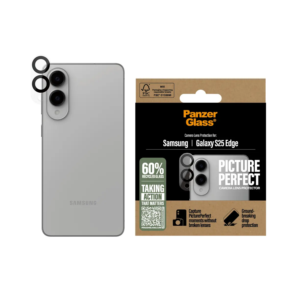 Защита камеры PanzerGlass PicturePerfect для Samsung S25 Edge Photo 2
