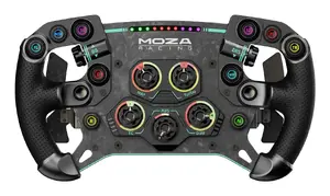 Steering wheel MOZA Moza Racing GS V2P, 300 mm, wired & wireless, CFRP/carbon/leather, quick release, 3 kg