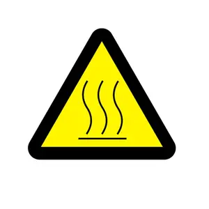 Hot surface label, 12 cm height, OEM 100-07200