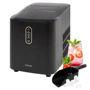 Portable ice cube maker Bomann EWB 6068 CB — 10 kg/24h, 120 W, 1.1 L water tank, two ice sizes, black