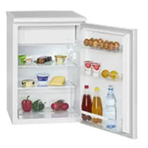 Freestanding refrigerator BOMANN KS 2184 Combi-Fridge 120 L — 107 L fridge, 13 L freezer, white, reversible door