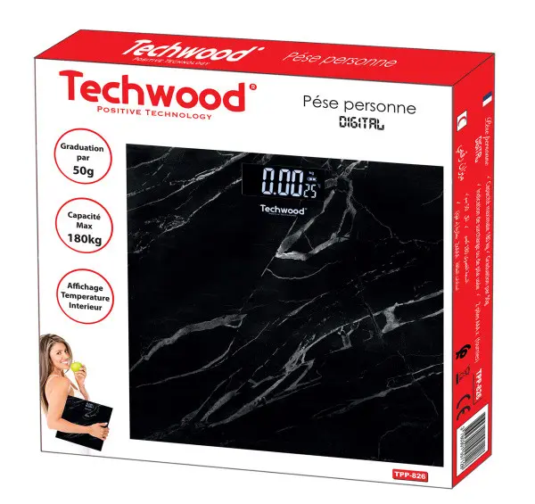 Bathroom scale Techwood TPP-826 digital 180 kg Photo 2