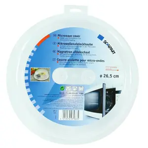 Microwave splatter cover SCANPART 7300005509, transparent plastic, Ø26.5 cm, heat resistant to 110°C