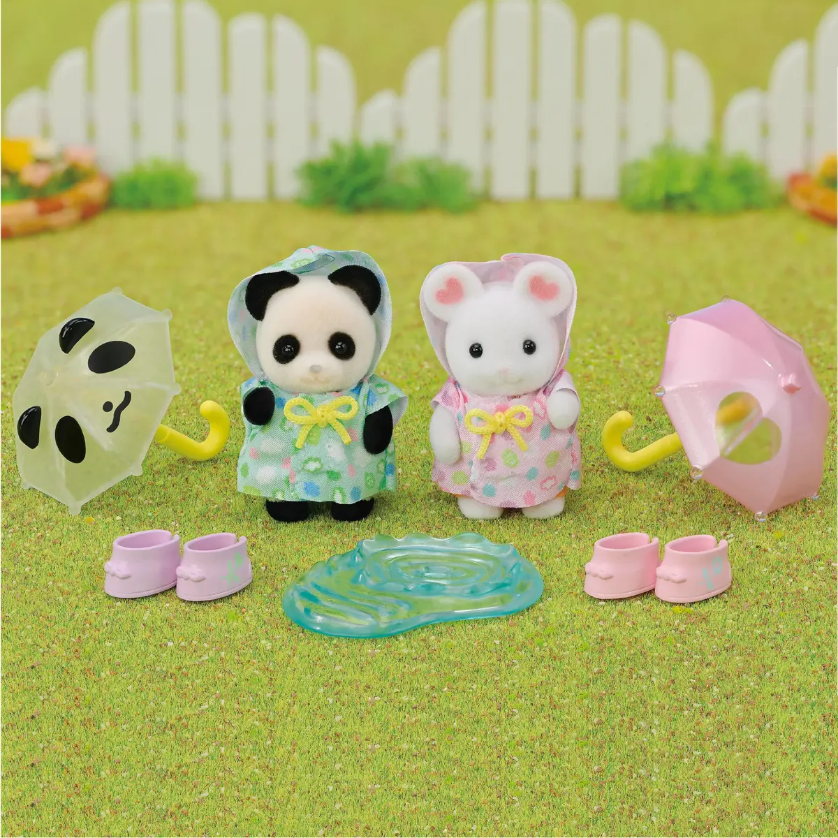 Epoch Sylvanian Families Nursery Friends - Rainy Day Duo Photo 4