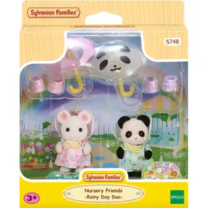 Toy figures Epoch Sylvanian Families Nursery Friends - Rainy Day Duo, PVC, multicolour, ages 3+