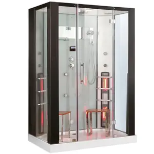 Паровая душевая кабина AMUE AMUE-K1082 TRIO 145x90x215 см с парогенератором и угловой компоновкой