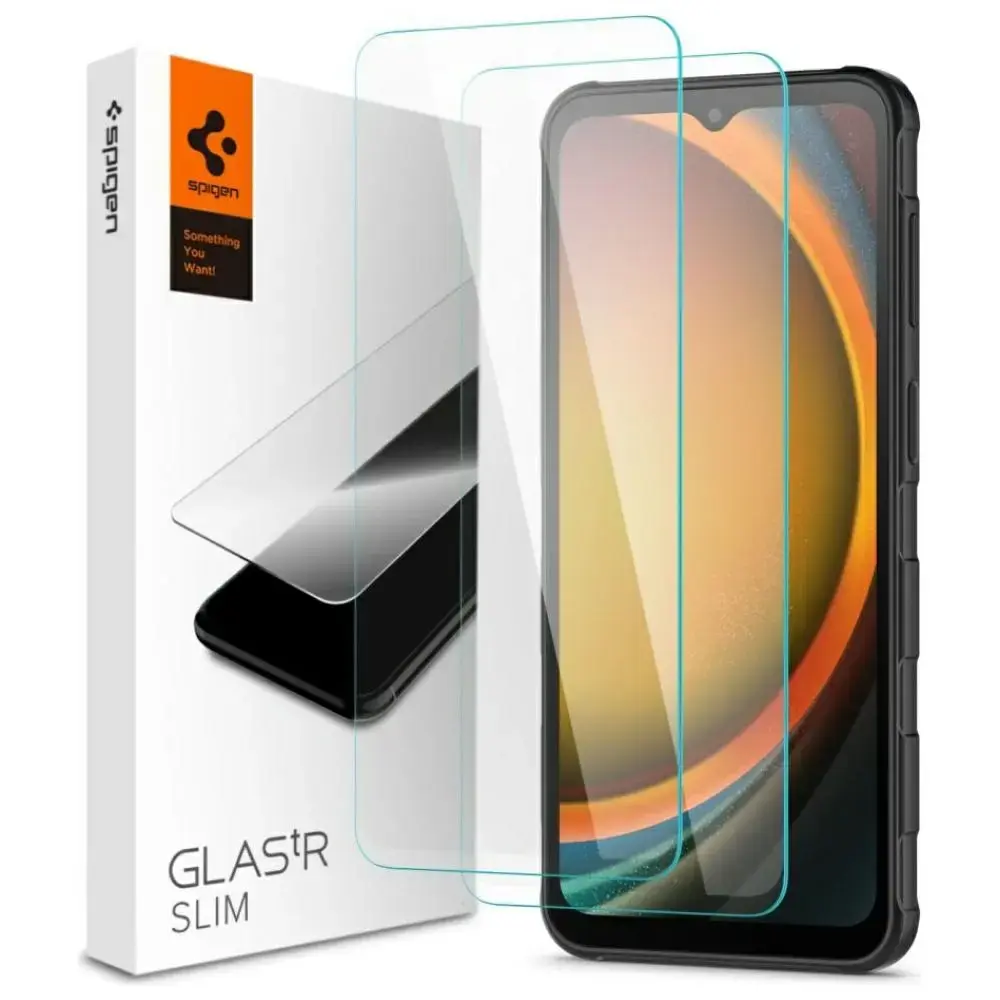 Spigen Glas.TR Slim Закалённое стекло 2 шт. — Galaxy XCover 7 Photo 2