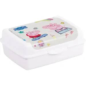 Food storage container keeeper deco-click-box midi 1 L Peppa Pig white 17×13×7 cm