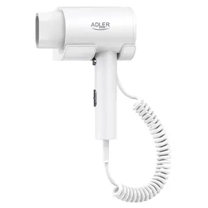 Sienā montējams matu fēns Adler AD 2285 — 2000 W, 3 temperatūras, aukstais pūtiens, balts