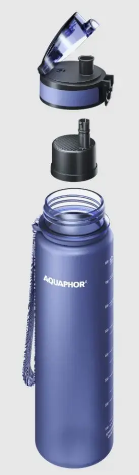 Aquaphor Filtrs-pudele City 800 ml (tumši zila) Photo 3