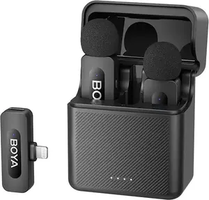 Wireless Microphone Boya BY-V3 Lightning — compact wireless mic for iPhone with Lightning connector