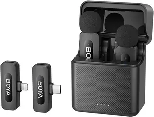 Wireless microphone system Boya BY-V3 Combo 2.4GHz dual-channel with two transmitters and receiver