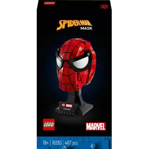 Wearable LEGO Marvel Spider-Man helmet mask 76285, 487 pieces, 190 mm height, for ages 18+