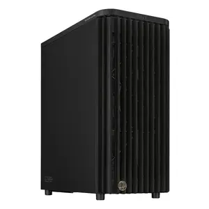 Asus ProArt PA401 Black ATX PC Case with Metal Panel, pre-installed 160mm and 120mm fans, and USB Type-C port