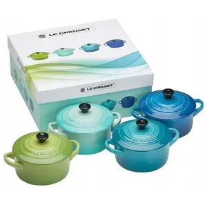 Lumarko Le Creuset Stoneware set — 4 petite casseroles 10×5 cm, ocean