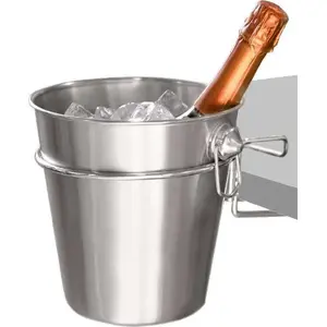 Ice Bucket with Handle Excellent Houseware 720128 — container for ice, champagne and wine bottles