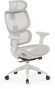 Biroja krēsls Sense7 NOBU gaiši pelēks — ergonomisks dizains, regulējams augstums