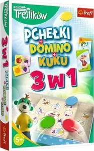 Board game TREFL Gra pchełki domino kuku 3w1 — family tabletop set (3-in-1)