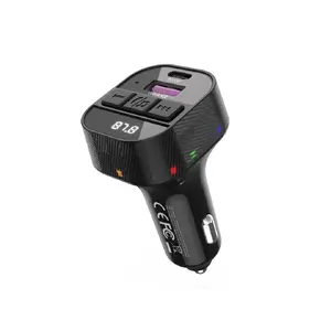 FM raidītājs XO BCC17 Bluetooth MP3 auto lādētājs 30W melns