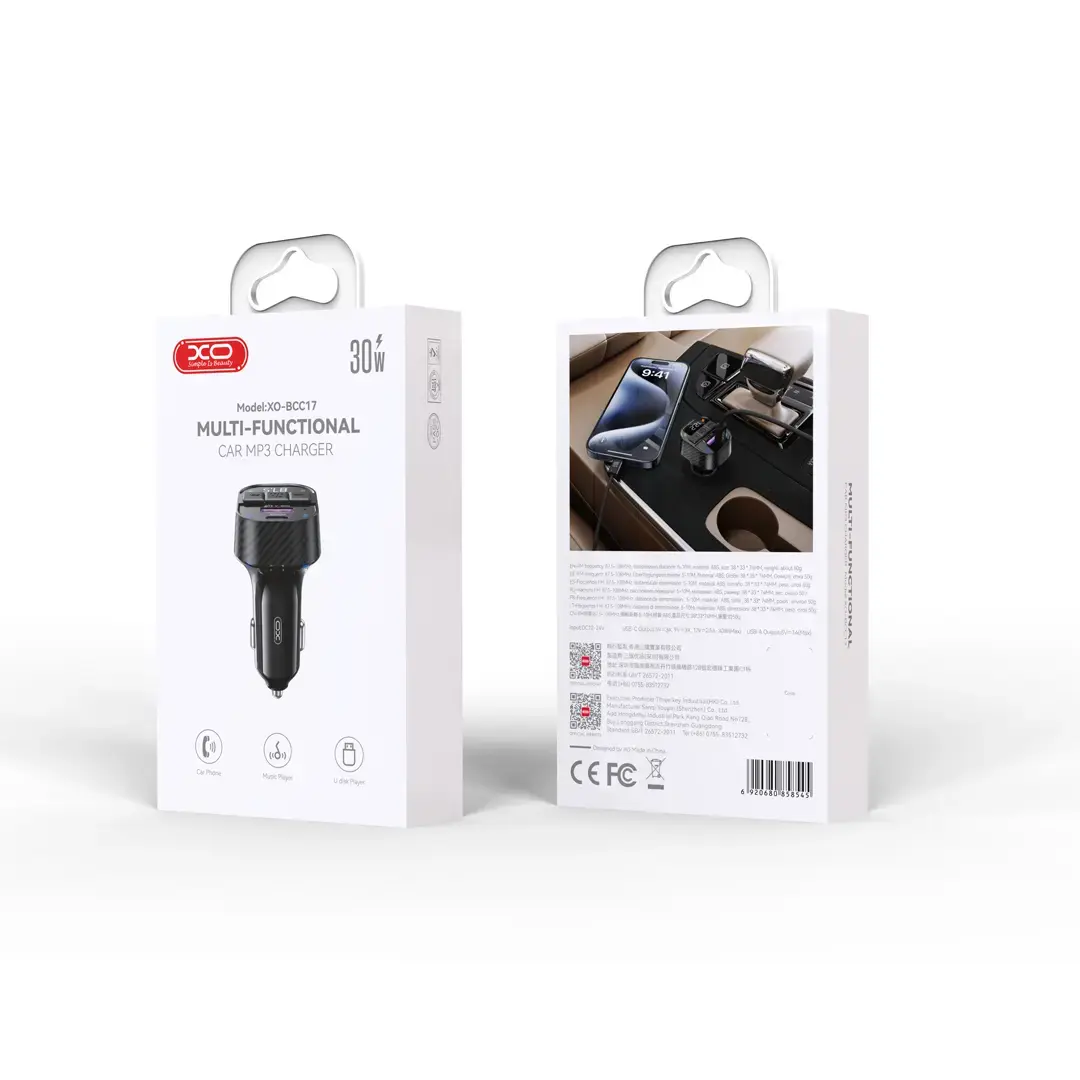 XO BCC17 FM-трансмиттер Bluetooth MP3 авто зарядное Photo 4