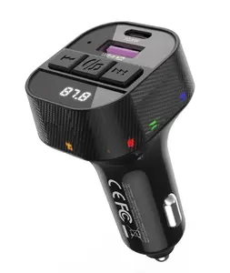 FM raidītājs XO BCC17 Bluetooth MP3 auto lādētājs 30W melns