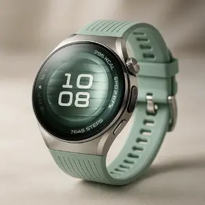 Смарт-часы Huawei Watch 5 42mm Светло-зеленый фторэластомерный ремешок