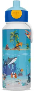 Baby Bottle U-grow Pop-Up Campus 400 ml Tropical Ocean — spill-proof drinking bottle