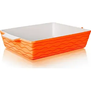Baking Dish HIT model A05336 ceramic 33×21 cm orange