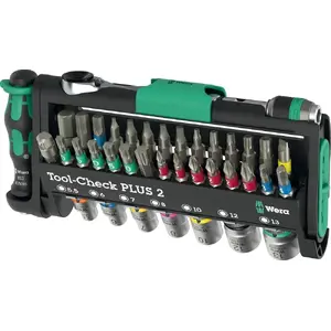 Wera Tool-Check Plus 2 39-piece tool set — 39 pcs, assorted screwdrivers and bits, model 05049056001