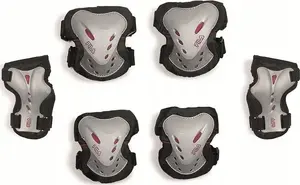 Защита FILA SKATES FP LADY GEARS Серебристо‑черно‑розовая Размер M — Женская защита