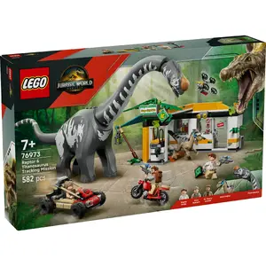 LEGO Jurassic World набор 76973 — Раптор и Титаноcавр с 3 фигурами, 582 детали, 7+