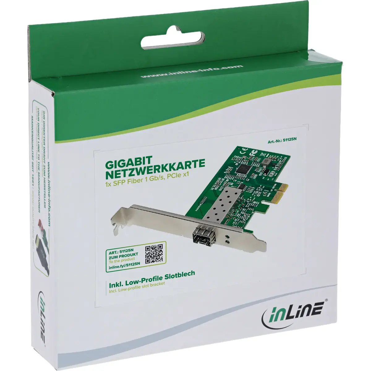 InLine 51125N PCI Express SFP Fiber tīkla karte Photo 6
