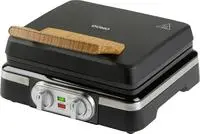 Waffle Maker Domo DO9281W — electric waffle iron with non-stick plates, Inky Black finish