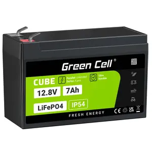 Battery Green Cell LFPGC12V7AH LiFePO4 12.8 V 7 Ah IP54 1.2 kg