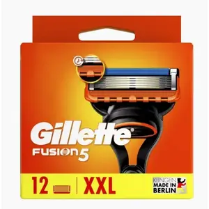 Лезвия для бритвы Gillette Fusion5 12 шт Нержавеющая сталь Мужские