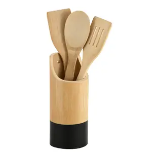Kitchen accessories set KESPER DE7681160 with 30 cm bamboo stand
