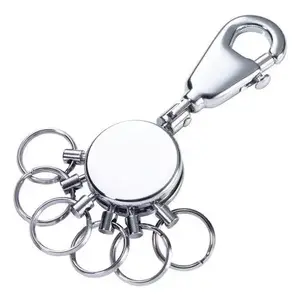 Key ring TROIKA PATENT Silver Brass 25mm Width 90mm Depth
