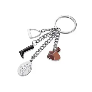 Keyring TROIKA KR13-17/CH Black Brown Silver 46mm 4mm 40g