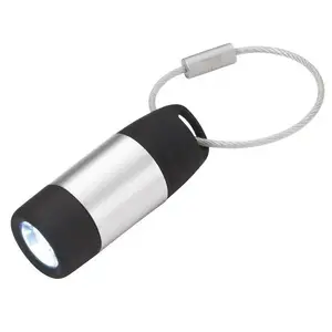 Keychain flashlight TROIKA ECO CHARGE Black Grey LED USB